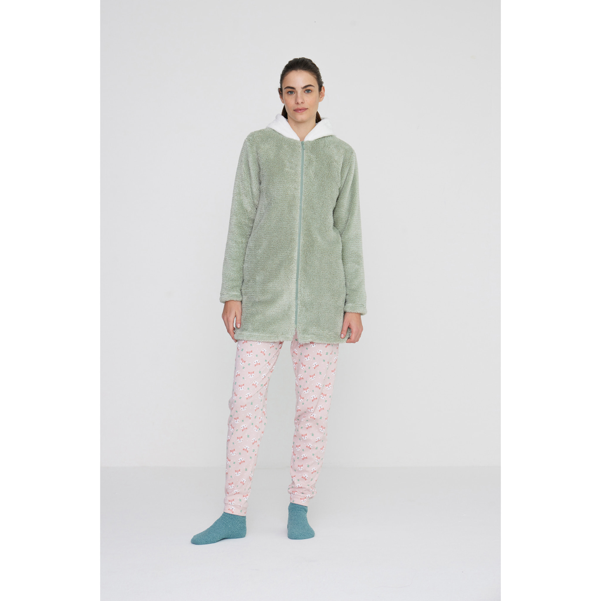 Giacca donna fox in coral con cappuccio Noidinotte