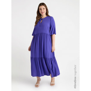 Fiorella Rubino - Vestito lungo in viscosa LENZING™ ECOVERO™ - Viola