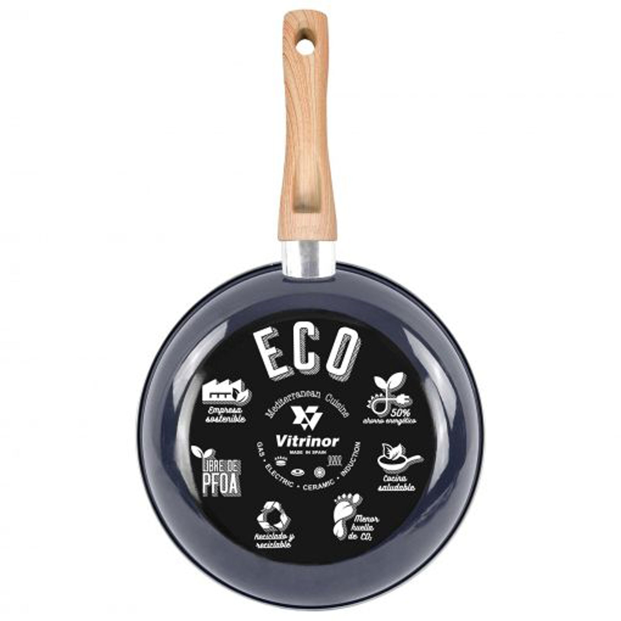 Magefesa colección V ECO COOKING Sartén 26 cm, en acero esmaltado vitrificado ECO, apto inducción y lavavajillas