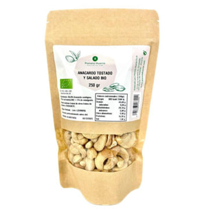 PLANETA HUERTO | Anacardo Tostado y Salado Ecológico – Delicioso y Saludable, Perfecto para Snacks, Envase de 250 g