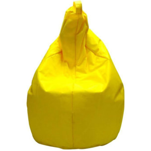 Pouf a sacco elegante, colore giallo, Misure 80 x 120 x 80 cm