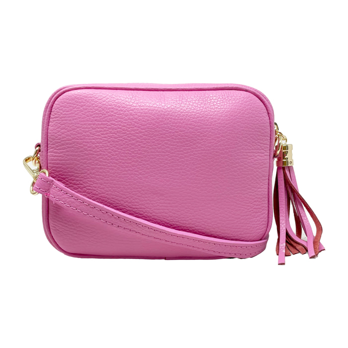 Chicca Borse - Tracollina Clutch Donna in Vera Pelle - Colore Rosa B.