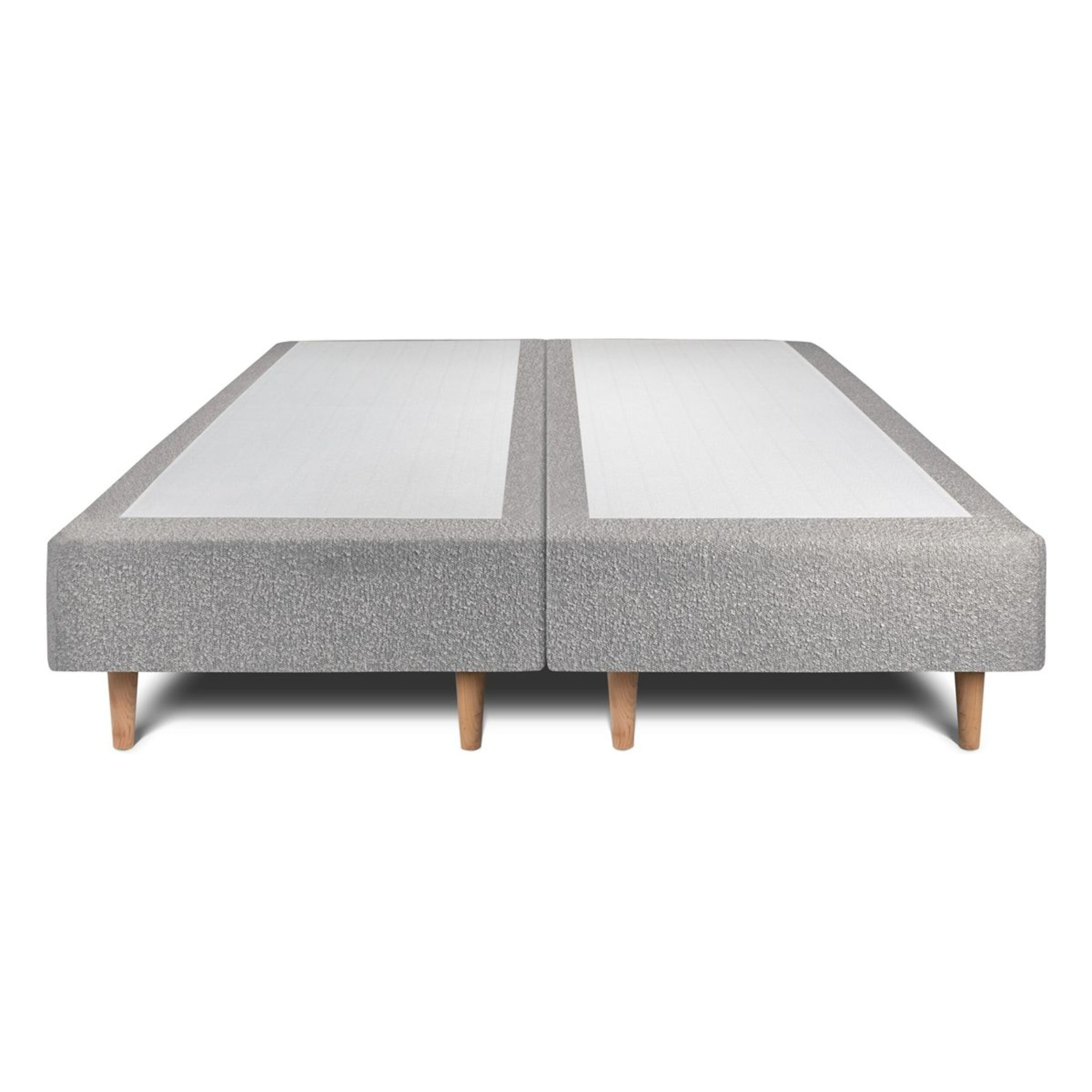 Lit avec tête de lit tapissée bouclette et sommier tapissier Ep20