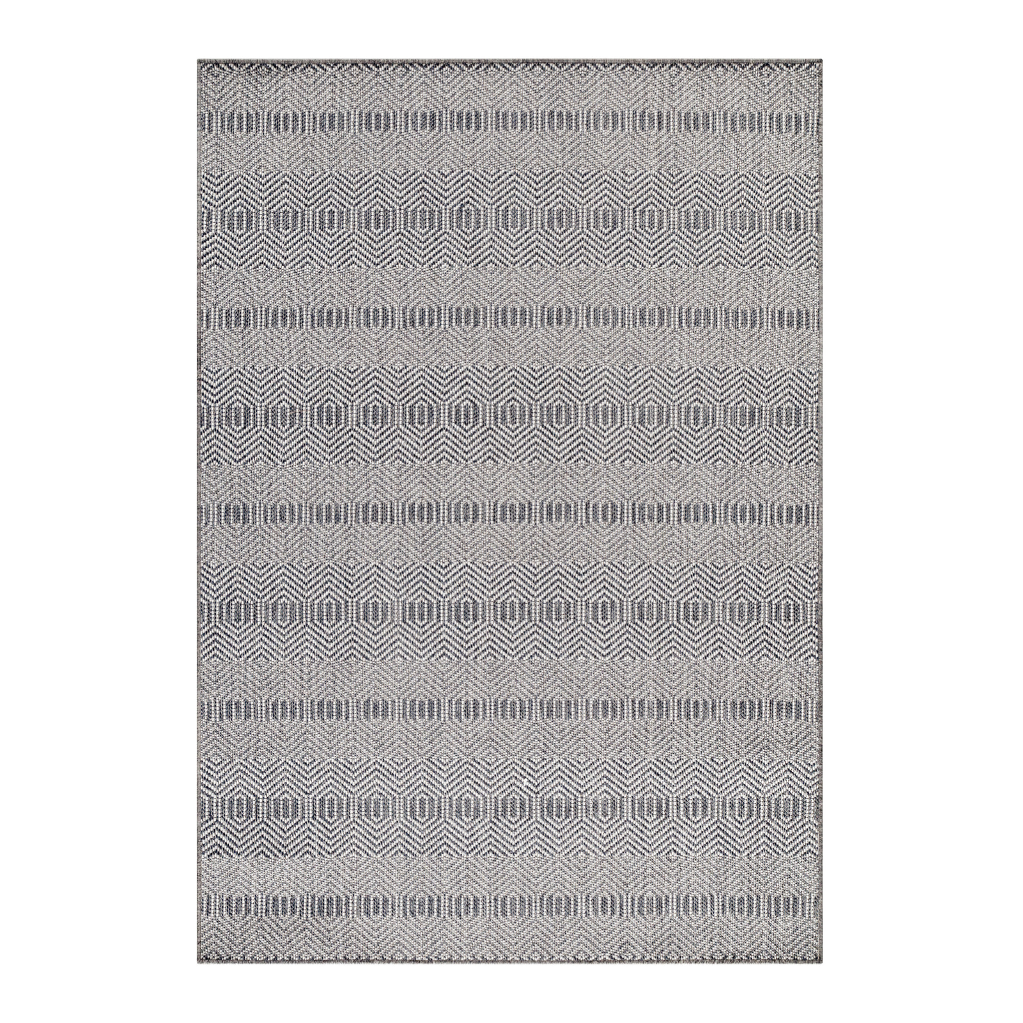 ARUBA - Tapis intérieur / extérieur à motif contemporain gris