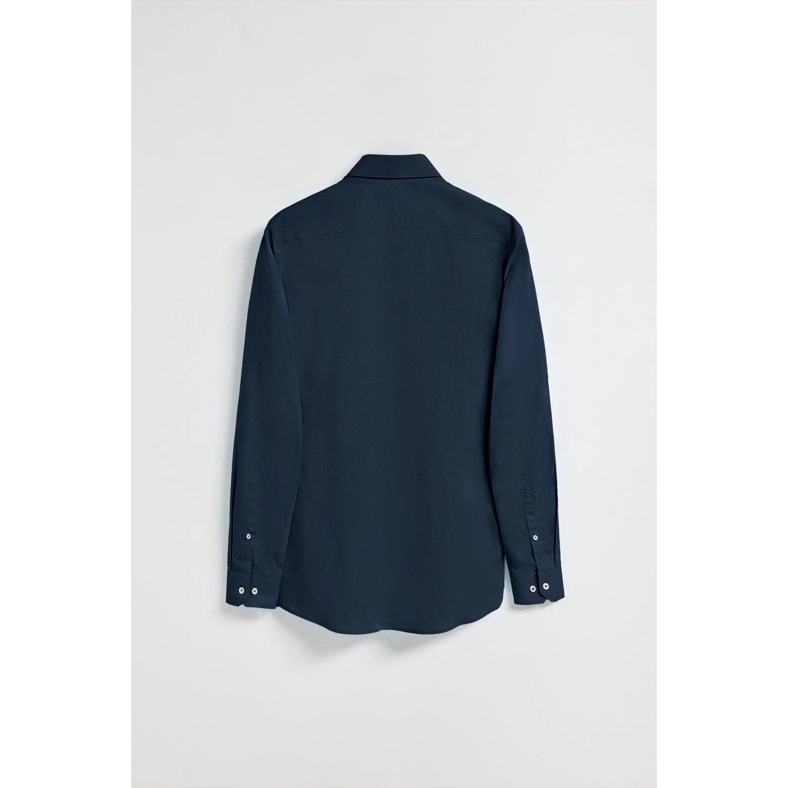 Camisa slim de popelín azul marino con logo bordado Rigby Go