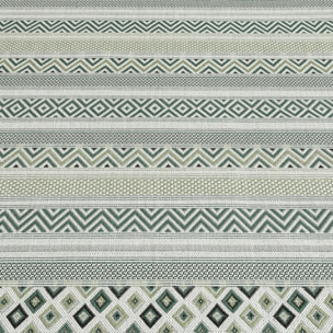 Tapis extérieur tissé kilim rond KOKI