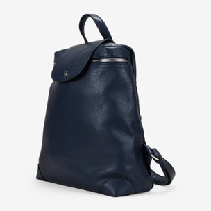 Mochila azul con solapa