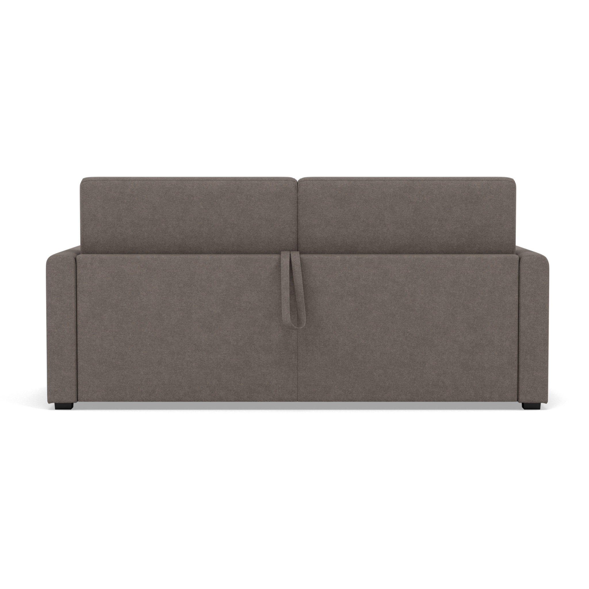 Julia - canapé 3 places convertible couchage quotidien matelas 18 cm en tissu - Gris