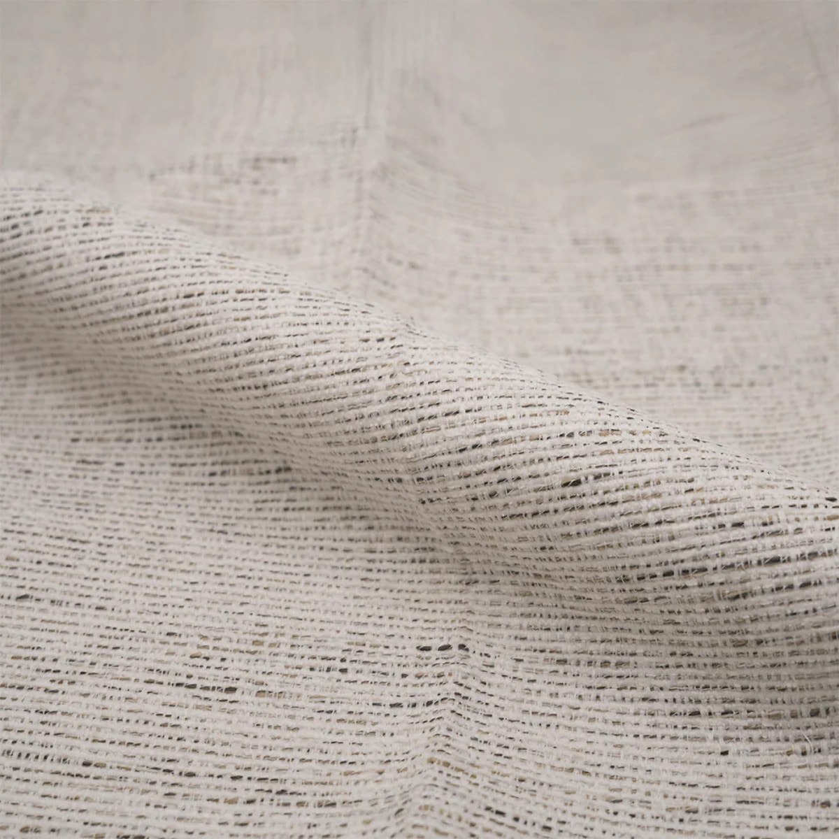 Lot de 2 chaises en tissu gris clair chiné et pieds noirs - Cécilia