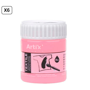Pack 6 Uds. PINTURA TEXTIL ROSA PÁLIDO 45 ml