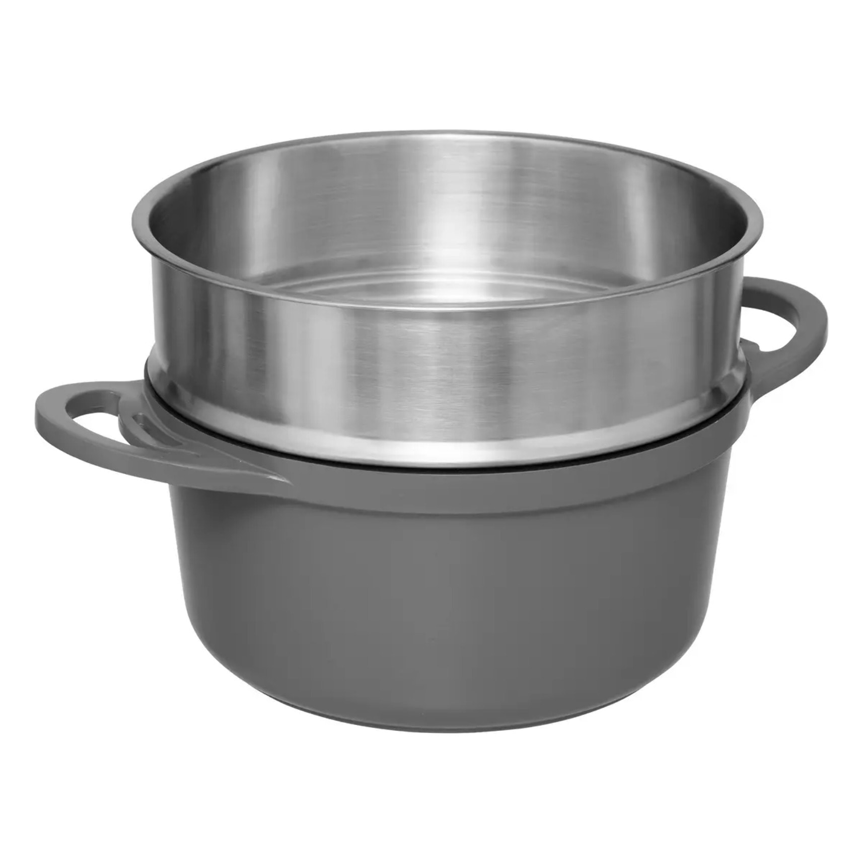 Cuiseur vapeur D24cm fonte d'aluminium gris