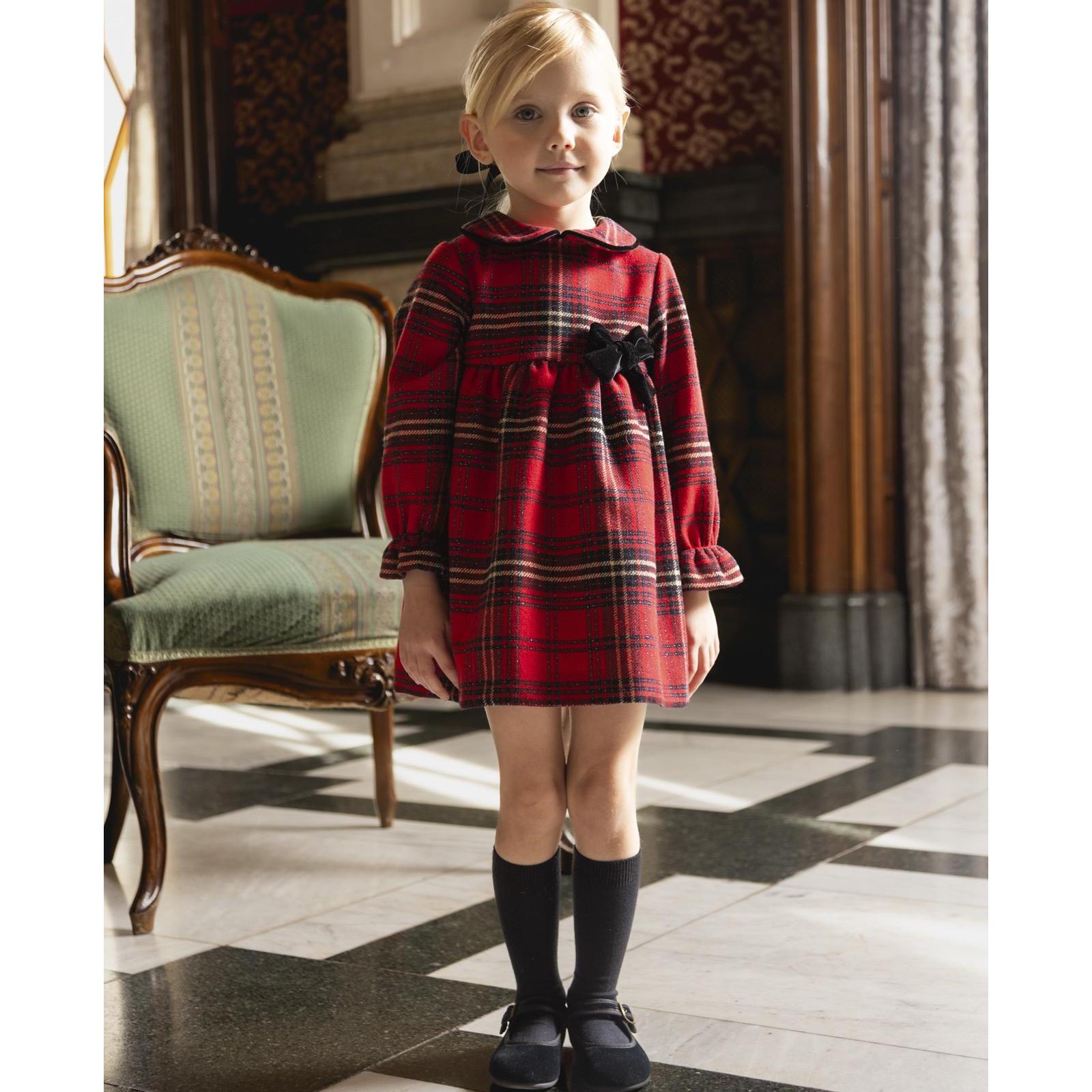 Vestido a cuadros con lazo