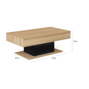 Table basse Tania avec plateau relevable