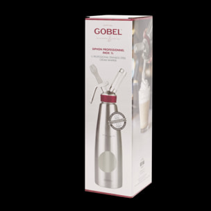 Siphon professionnel inox GOBEL - cuve inox - tête inox - 1L