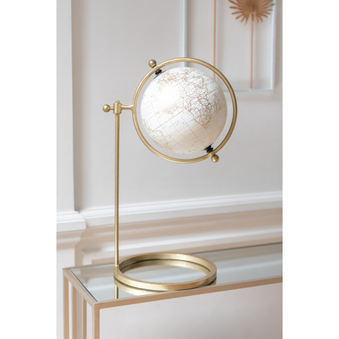 J-Line globe Cercle Ajustable - métal/plastique - or/blanc - small
