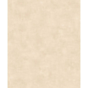 Papier peint uni effet toile lin beige sable