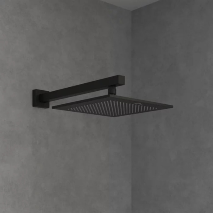 Douche de tête Universal rectangle Noir mat