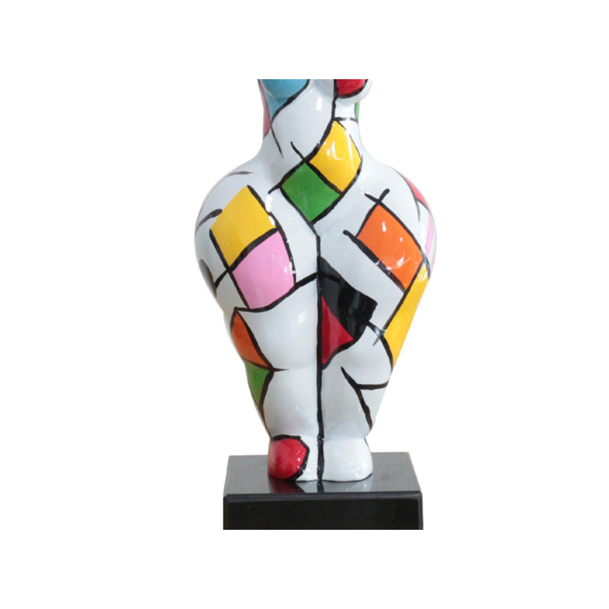 Statue femme debout en résine multicolore H34cm - SUBHA 01