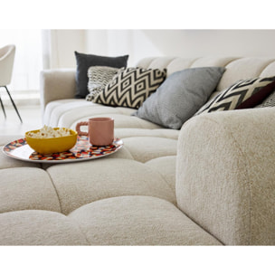 Ray - canapé d'angle droit - 4 places - en tissu texturé - Beige