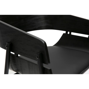 Tabourets de bar design noirs (lot de 2) WESS