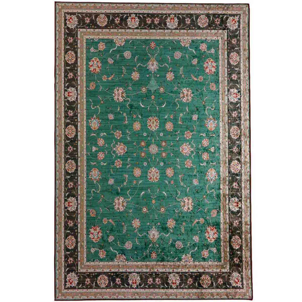 Tappeto Simil Persiano Per Soggiorno Salotto Verde