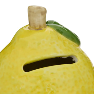 Tirelire Foodie Ananas 8,5x8,5x18 cm Jaune