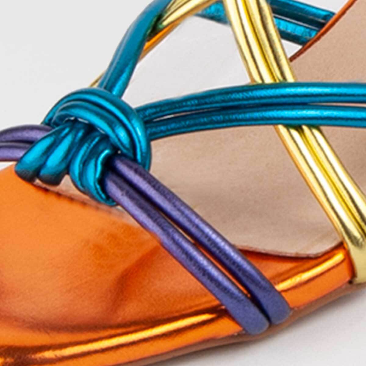 Sandalia De Tacón - Multicolor - Altura: 6 Cm