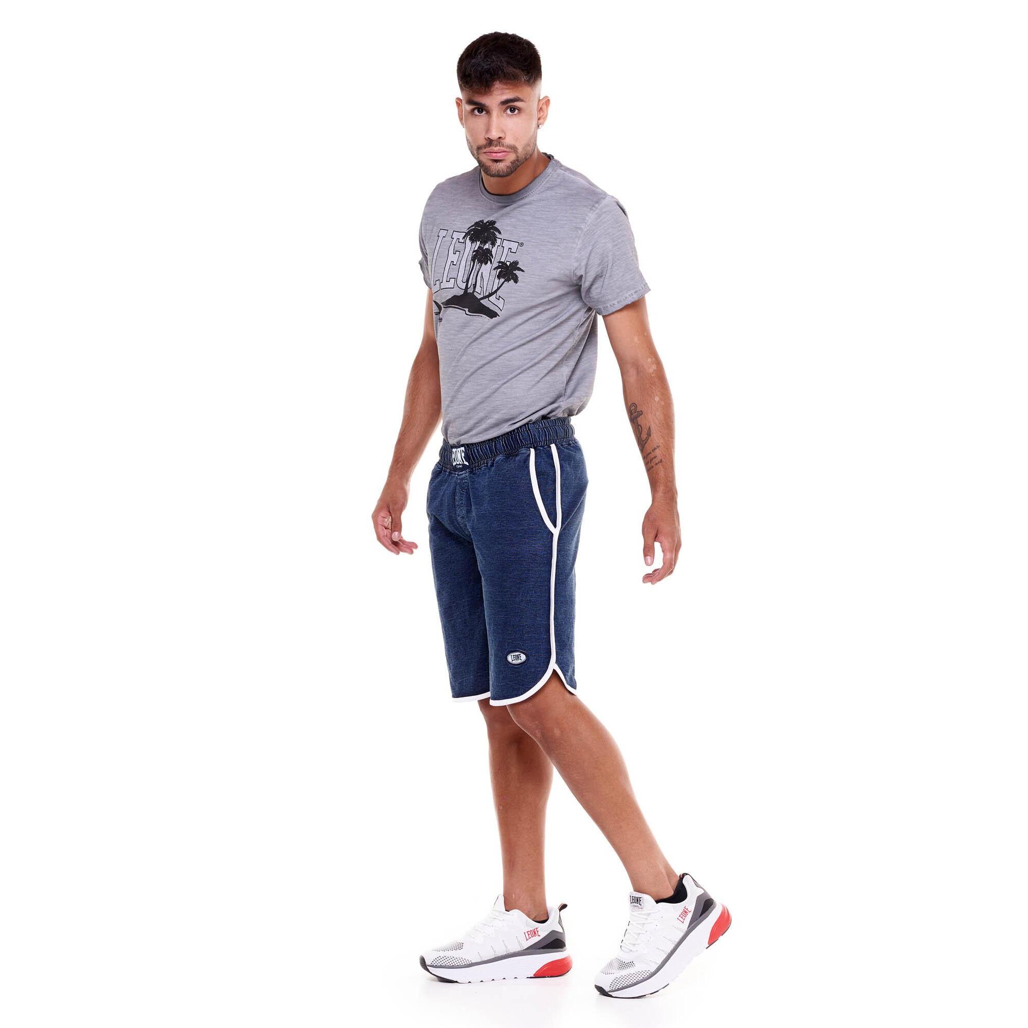 Shorts de hombre con lavado denim índigo