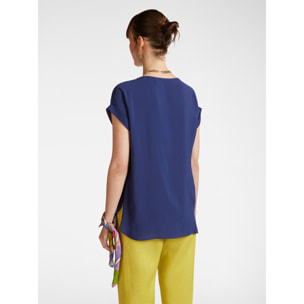 Elena Mirò - Blusa viscosa - Azul