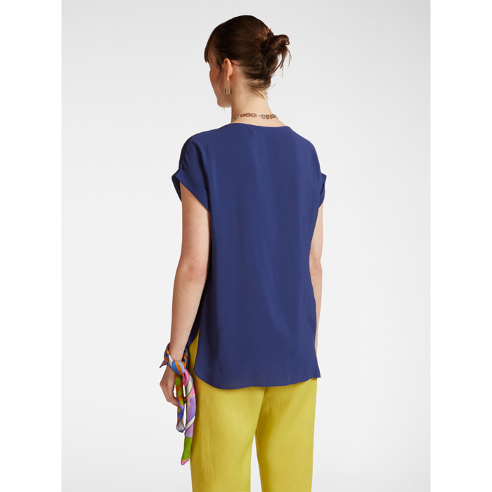 Elena Mirò - Blusa viscosa - Azul