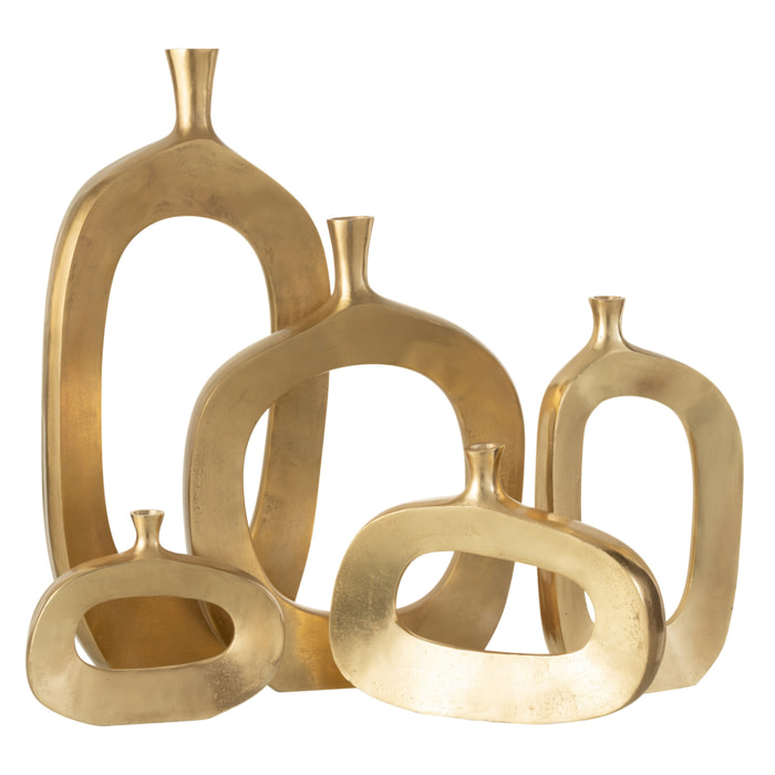 J-Line vase Nina - aluminium - or - large - 75 cm de hauteur
