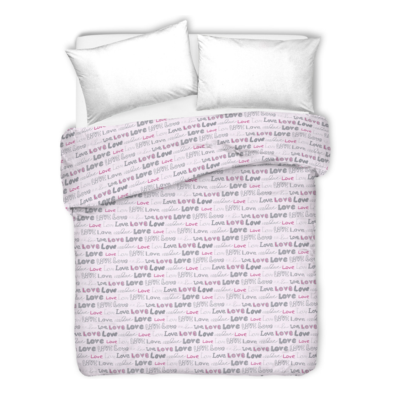 Copriletto di cotone lovelove rosa