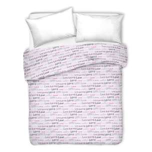 Copriletto di cotone lovelove rosa