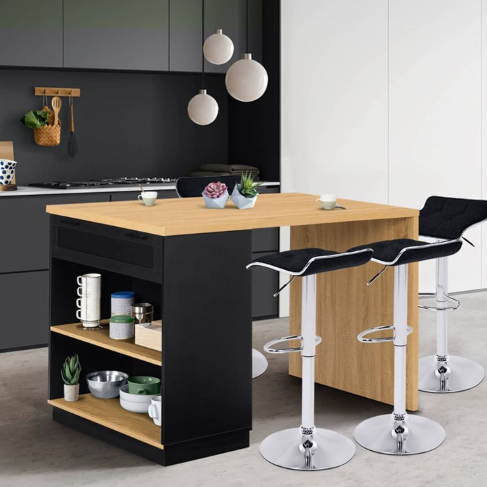 Ilot central Marius avec rangements