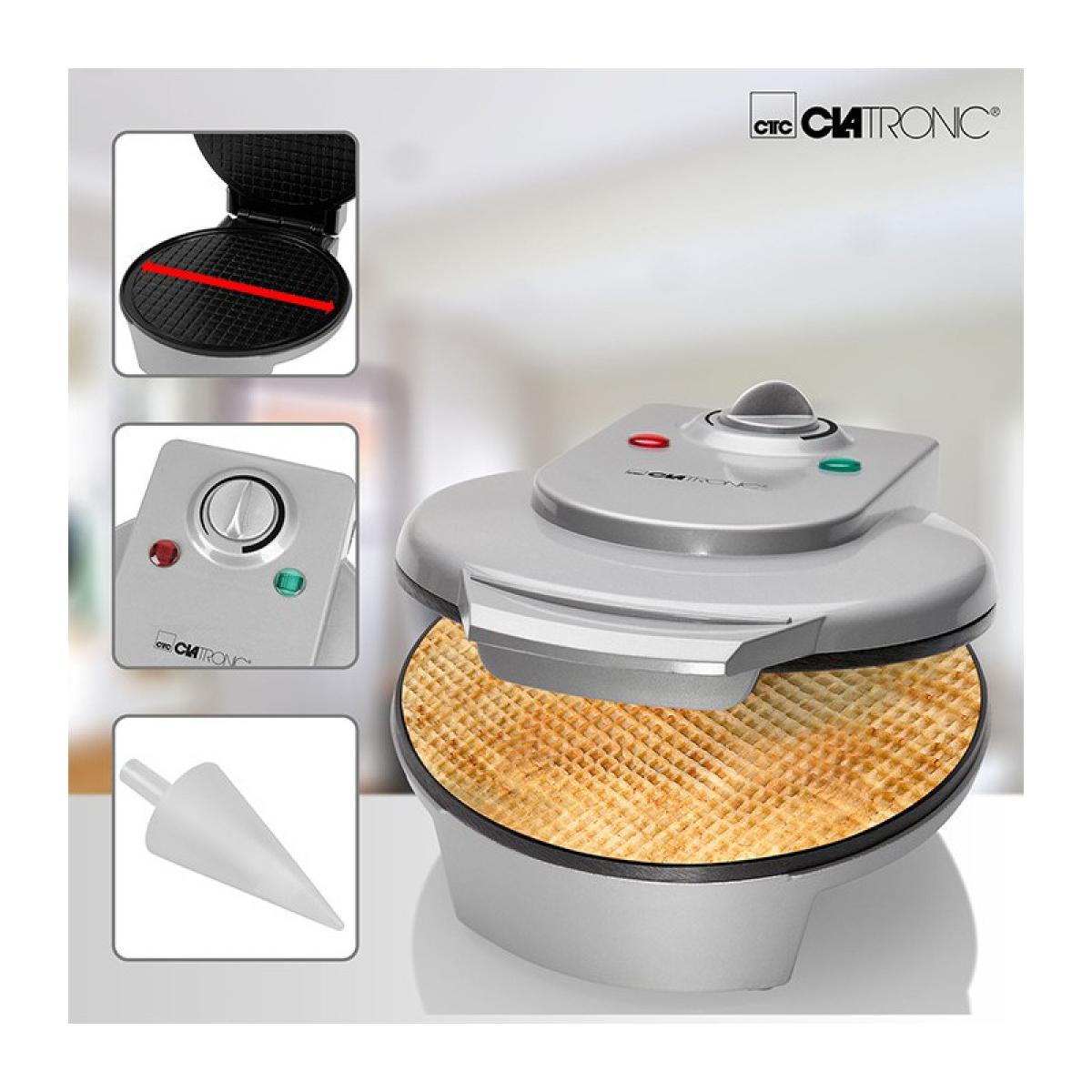 Gaufrier pour cornets de glace Clatronic HA 3494 Silver