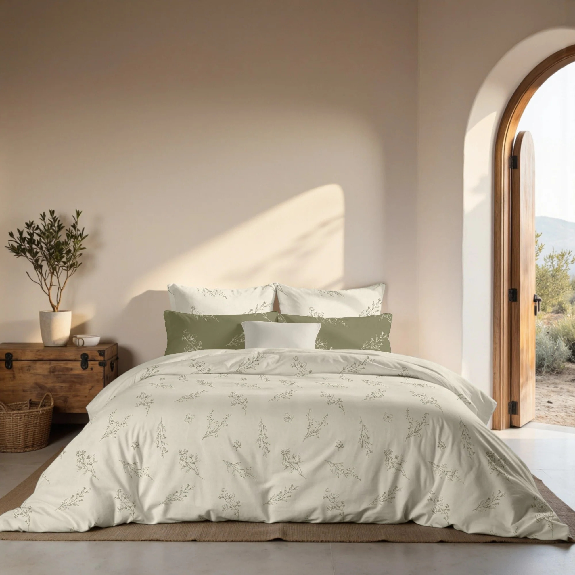 Housse de couette 100 % coton 80 fils Orba