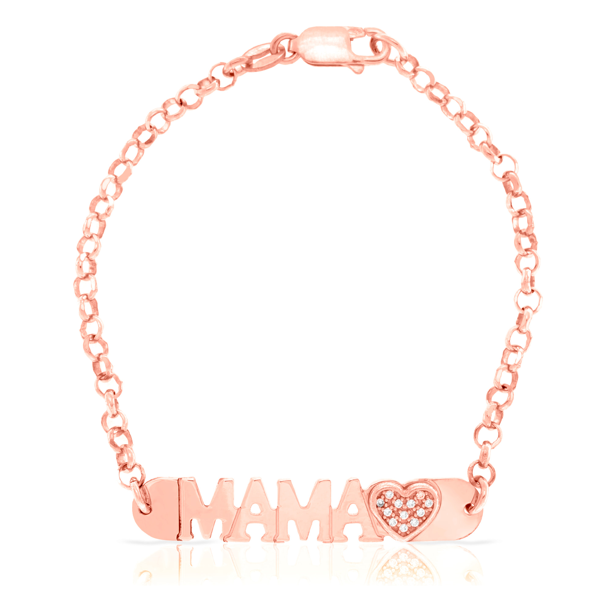 Pulsera de Plata de Ley 925 con inserción de colgante MAMA