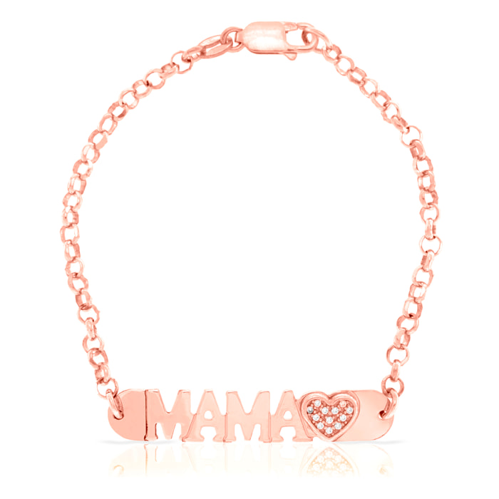 Pulsera de Plata de Ley 925 con inserción de colgante MAMA