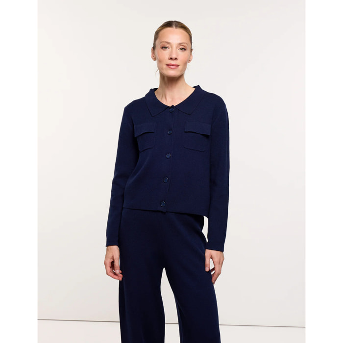 Pantalón de Punto Azul Marino - Yamiki