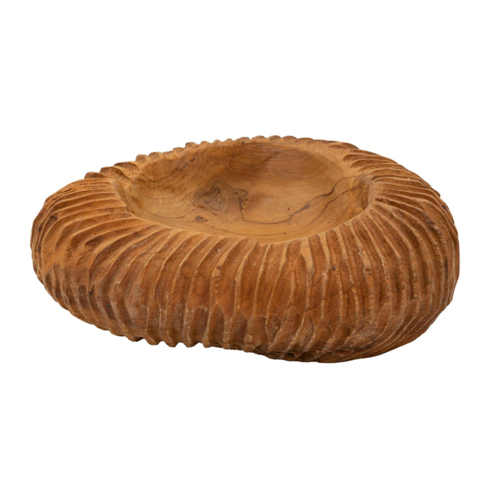 S/TASCHE GARIT IN TEAK RICICLATO CM Ø 32X11 (PEZZI UNICI - NON RIP. IN SERIE)