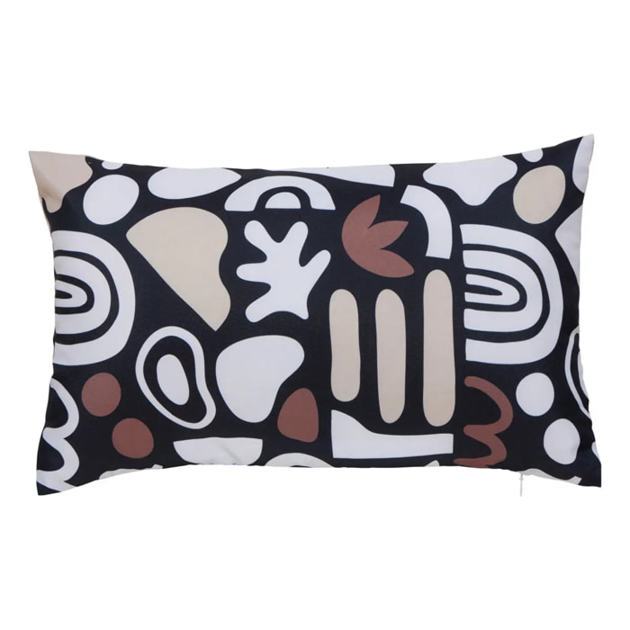 Housse de coussin d'extérieur Nolan 50x30cm motif fantaisie multicolore