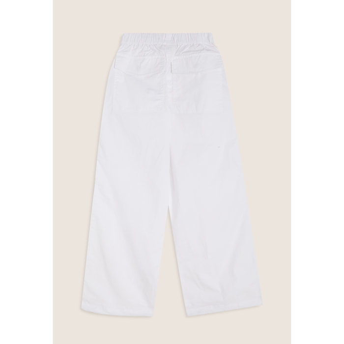 Parachute Pants Bambina in Popeline con Coulisse al Fondo
