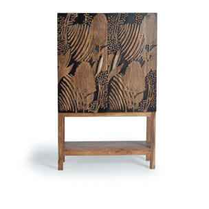 Mueble botellero - madera de acacia - 100x40x160cm