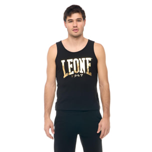 Canotta da uomo fitness in cotone Leone New Gold