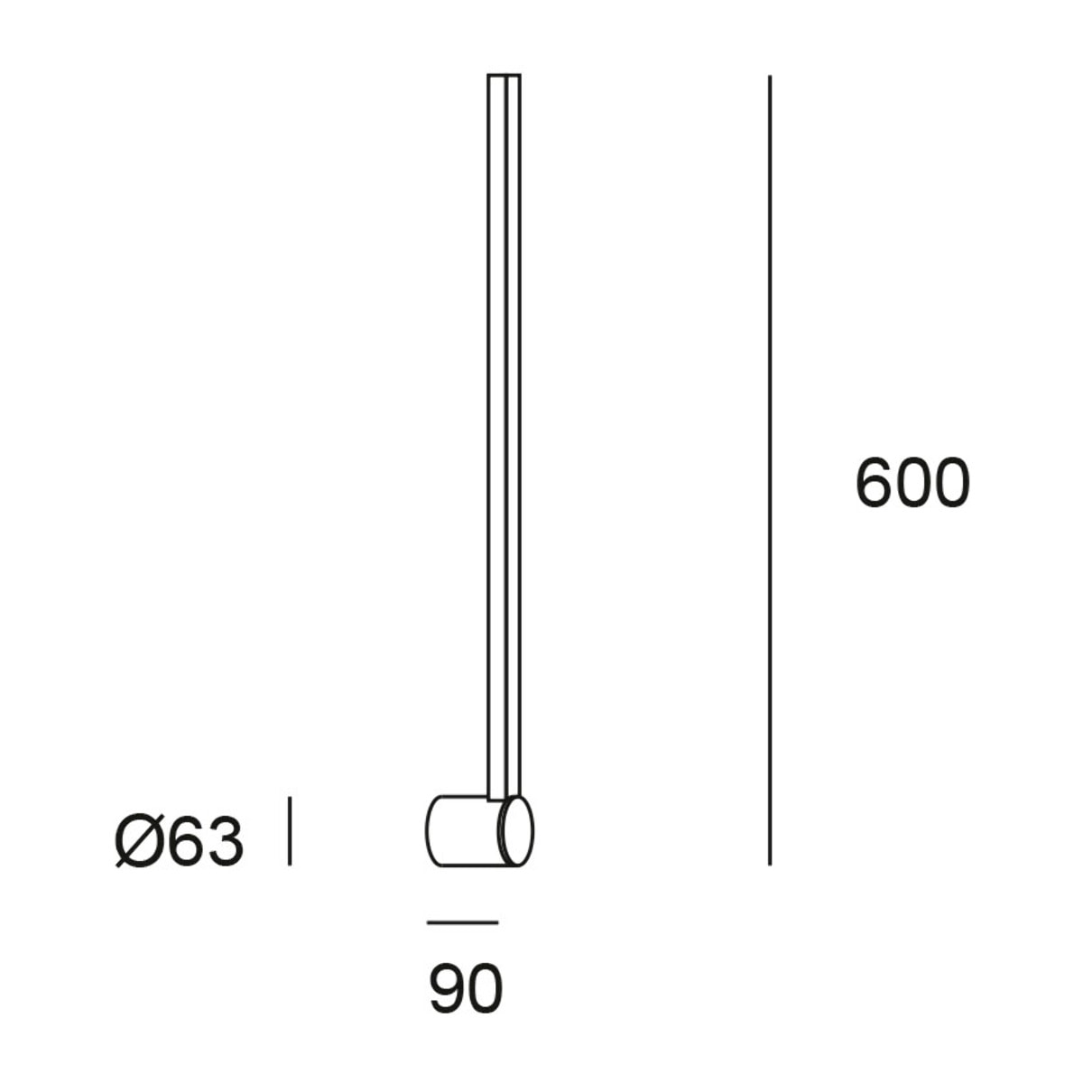Forlight Passeggio Nova aplique exterior en negro con led blanco neutro 4000K