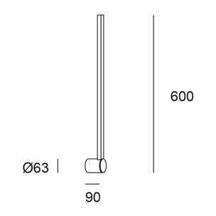 Forlight Passeggio Nova aplique exterior en negro con led blanco neutro 4000K