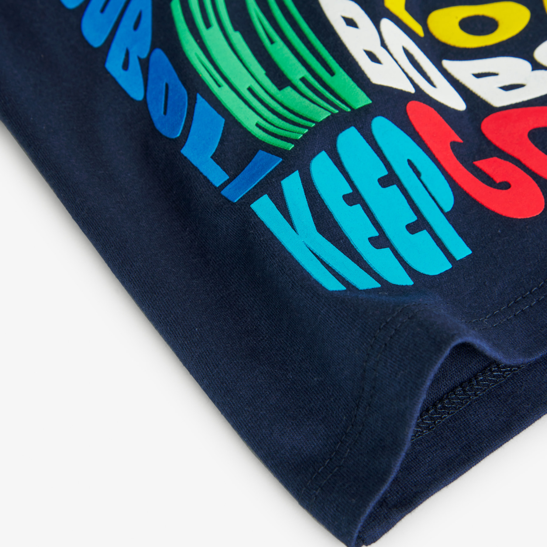 Camiseta niño estampada, mangas cortas, azul marino, 348083