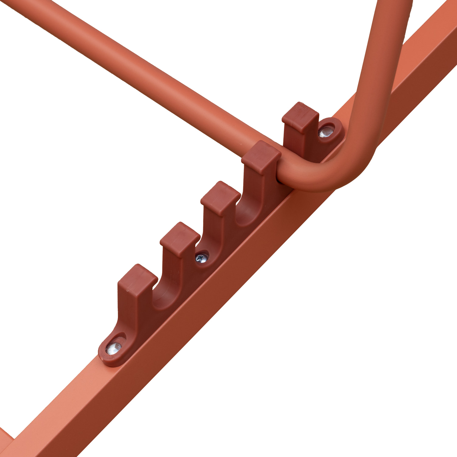 Lot de 2 chiliennes CYPRUS - textilène terracotta/structure terracotta