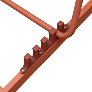 Lot de 2 chiliennes CYPRUS - textilène terracotta/structure terracotta