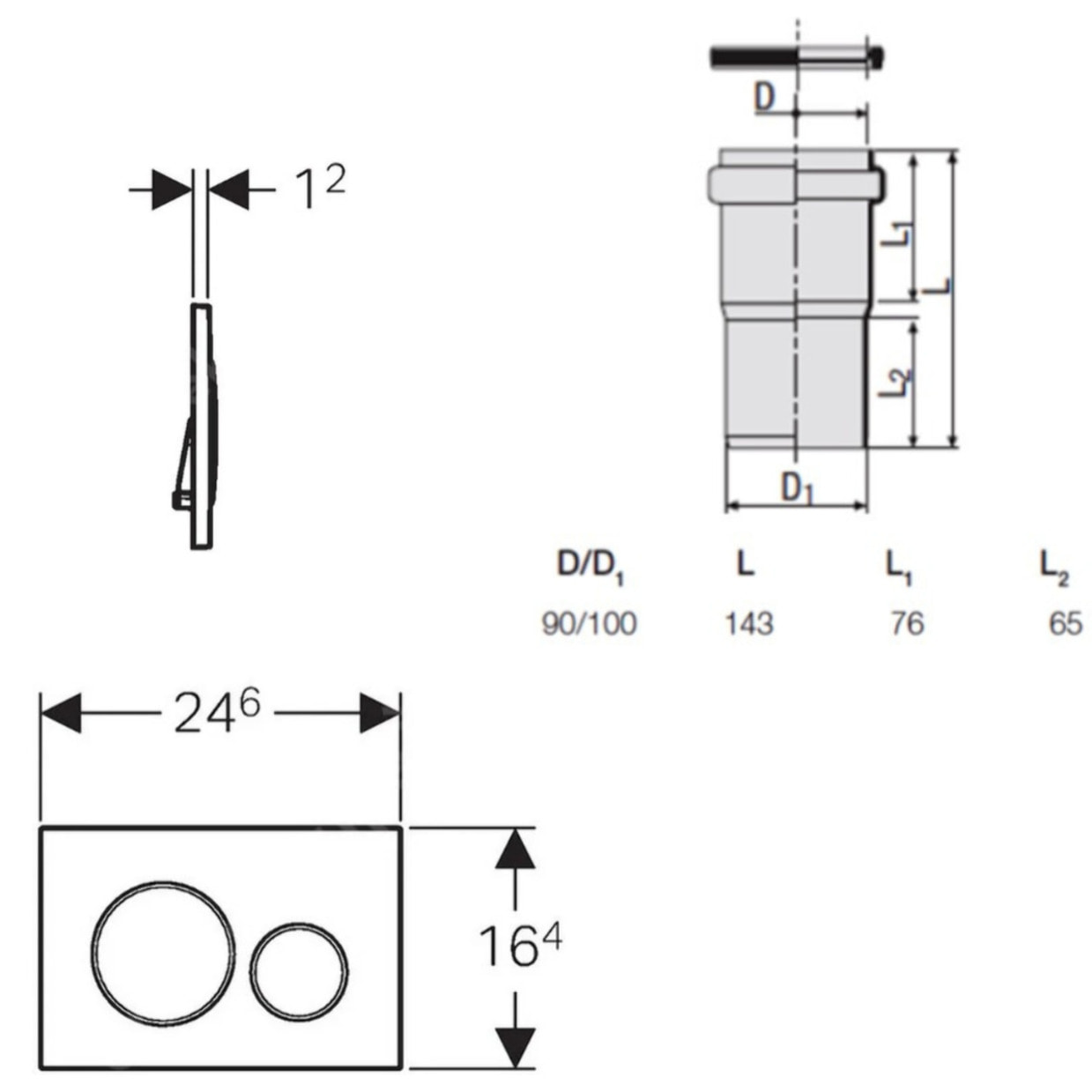 Pack WC Bati-support Geberit UP720 extra-plat + WC Swiss Aqua Technologies sans bride + abattant slim